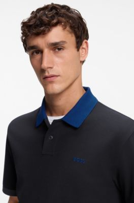 Cotton polo shirt, Dark Blue