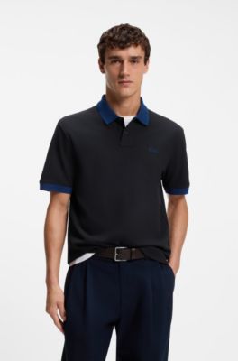 Cotton polo shirt, Dark Blue