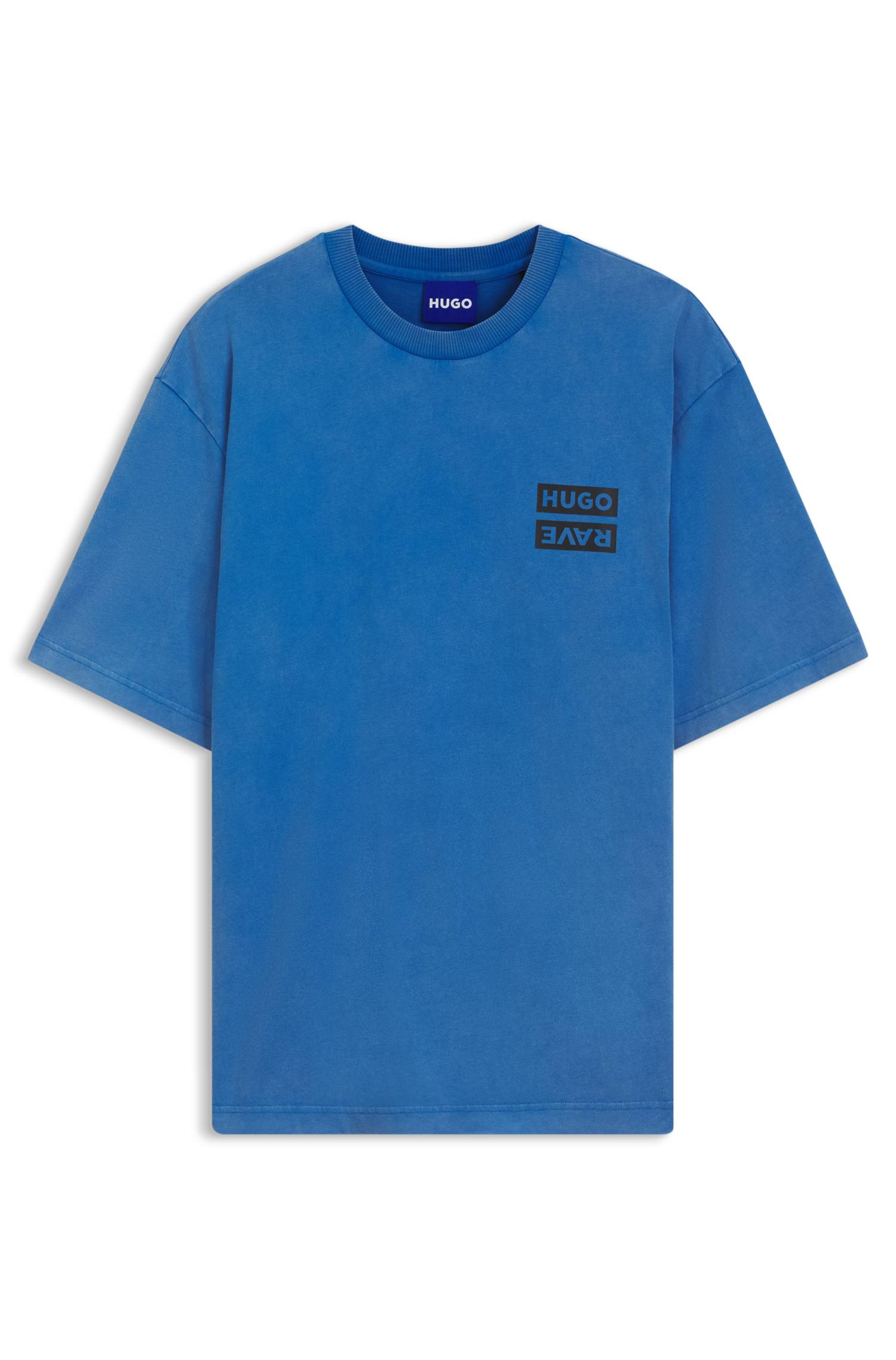 Hugo Graphic-print T-shirt in washed cotton jersey herr – bild 4