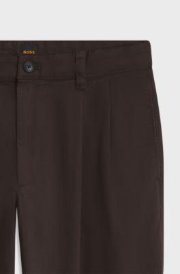 Straight-fit trousers, Brown