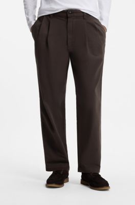 Straight-fit trousers, Brown
