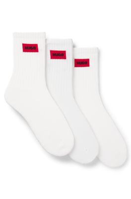 3-pack quarter-length socks, White