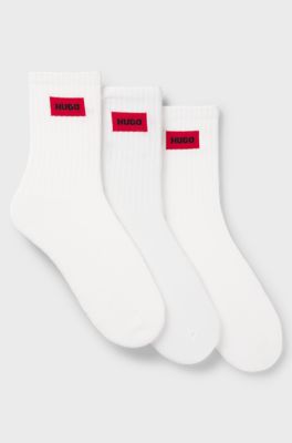 3-pack quarter-length socks, White