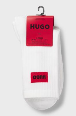 3-pack quarter-length socks, White