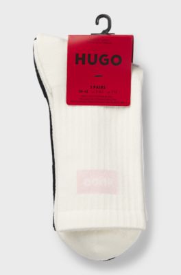 3-pack quarter-length socks, White / Black