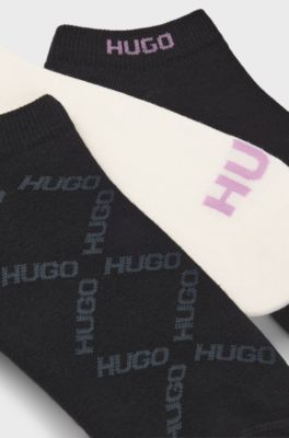 3-pack ankle socks, White / Black