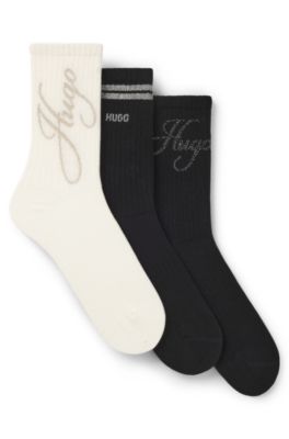 Three-pack quarter-length socks, Patterned