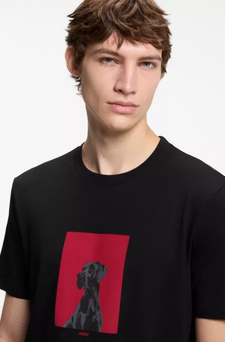 T-shirt Regular en coton avec imprimé graphique moderne