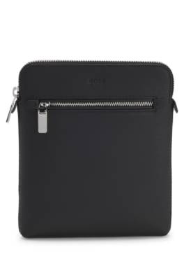 Leather envelope bag with embossed logo 1