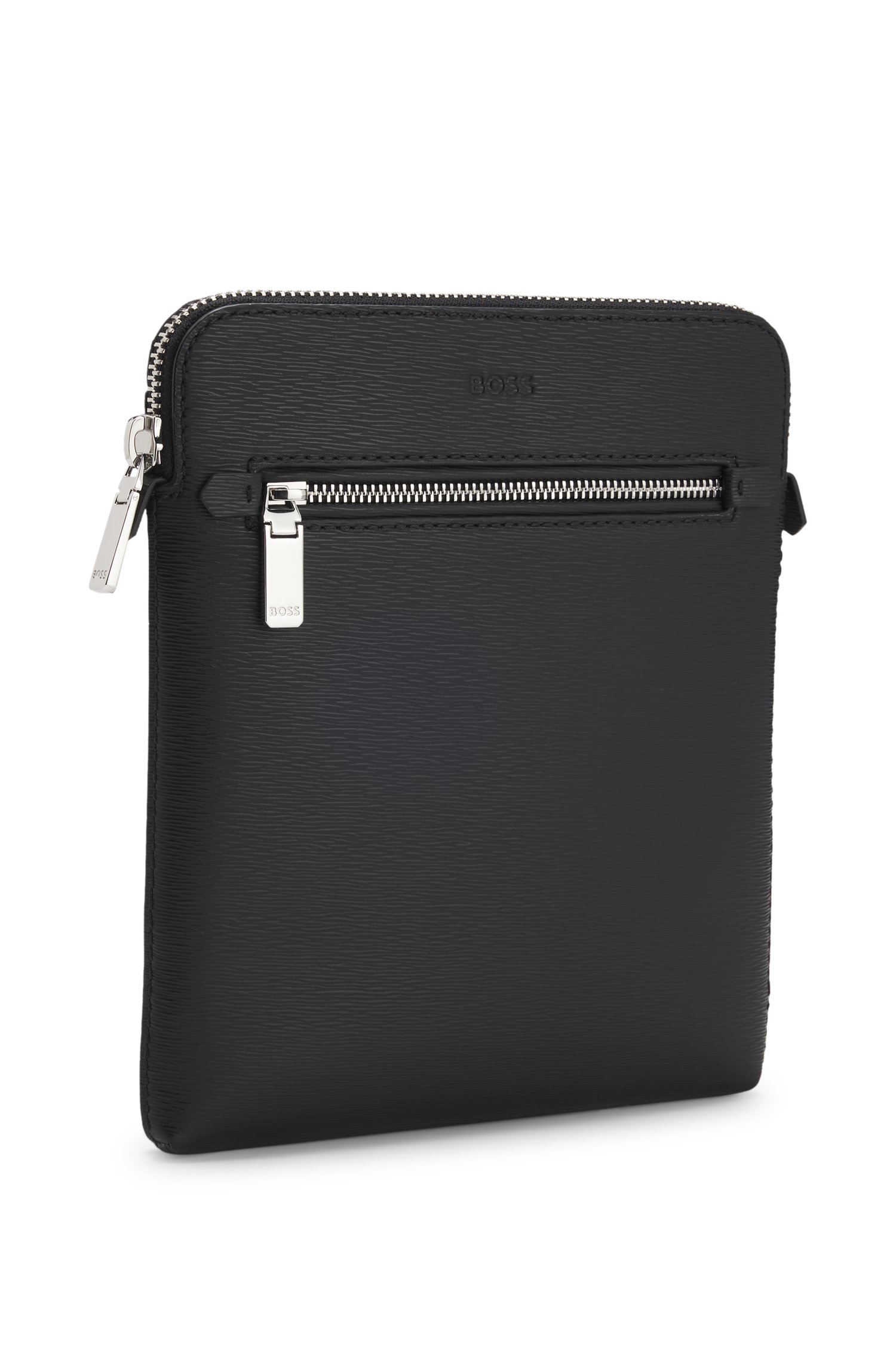 Boss Leather envelope bag with embossed logo portföljer & datorväskor herr – bild 4