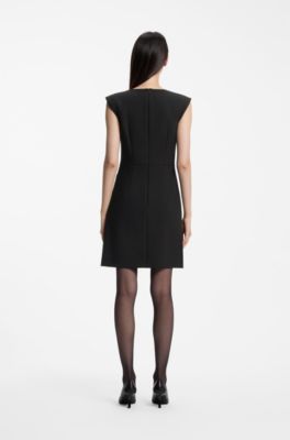 Wrap-front dress, Black