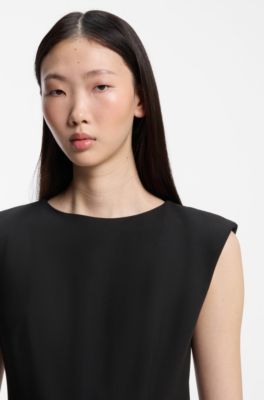 Wrap-front dress, Black