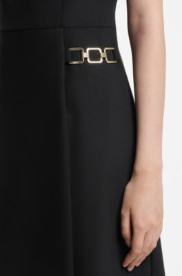 Wrap-front dress, Black