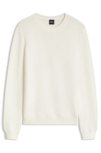 Striped cotton sweater, Natural