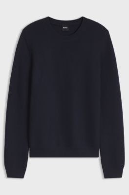 Striped cotton sweater, Dark Blue