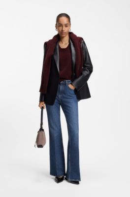 Sleeveless knitted top, Dark Red