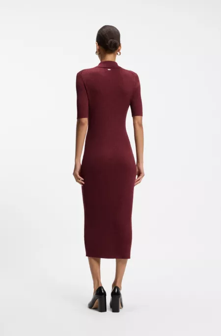 Vestido tipo polo de lana merina