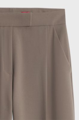 Barrel-fit trousers , Taupe