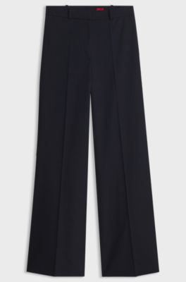 Flared pinstripe trousers, Dark Blue