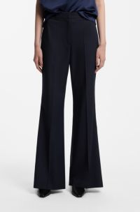 Flared pinstripe trousers, Dark Blue