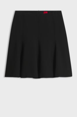 Flared mini skirt, Black