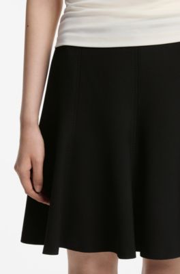 Flared mini skirt, Black