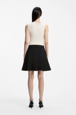 Flared mini skirt, Black