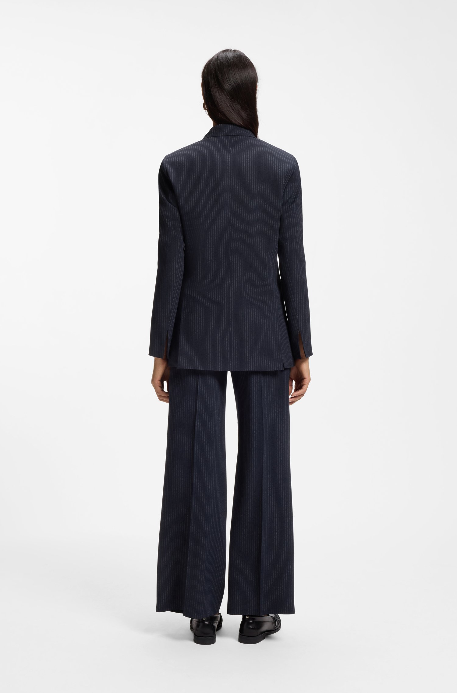 Boss Regular-fit blazer in pinstripe stretch crepe dam – bild 2