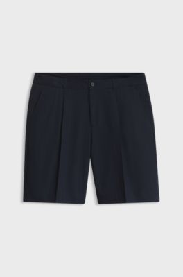 Stretch-cotton shorts, Dark Blue