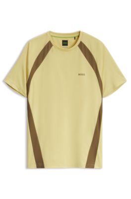 BOSS - Active moisture-wicking T-shirt - Yellow
