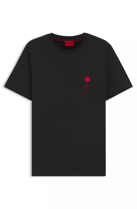 Cotton T-shirt with logo artwork