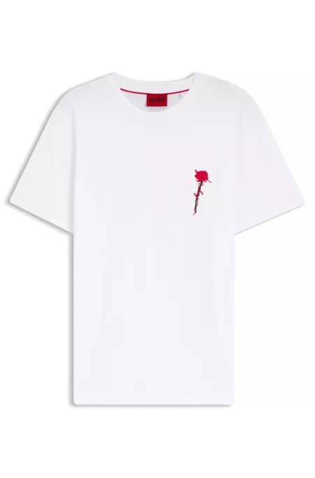 Cotton T-shirt with logo artwork