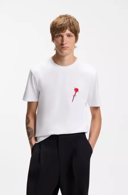 T-shirt en coton à logo artistique