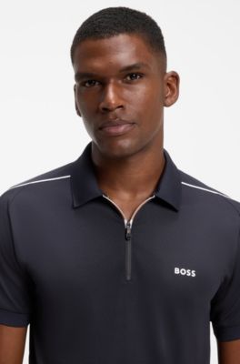 Active slim-fit polo shirt, Dark Blue