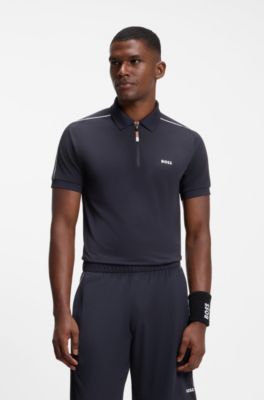 Active slim-fit polo shirt, Dark Blue