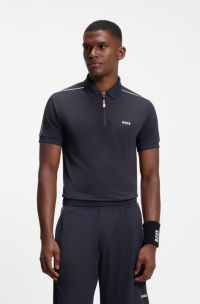 Active slim-fit polo shirt, Dark Blue