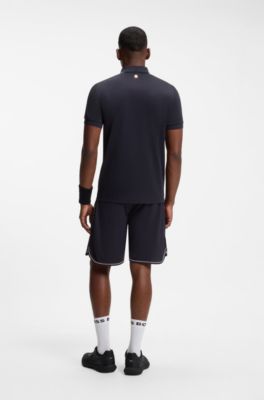 Active slim-fit polo shirt, Dark Blue