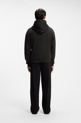 Relaxed-fit hoodie in cotton terry with rose logo 3
