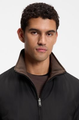 Reversible zip-up jacket, Black