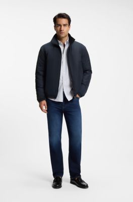 Chaqueta reversible con cremallera, Azul oscuro