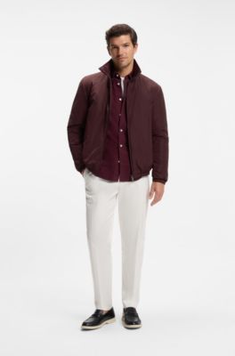 Reversible zip-up jacket, Dark Brown