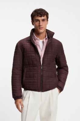 Reversible zip-up jacket, Dark Brown