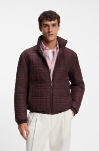 Reversible zip-up jacket, Dark Brown