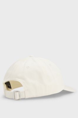 Cotton-twill cap with embroidered logo, White