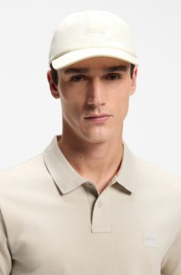 Cotton-twill cap with embroidered logo, White