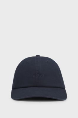 Cotton-twill cap with embroidered logo, Dark Blue