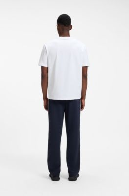 Stretch-cotton T-shirt, White