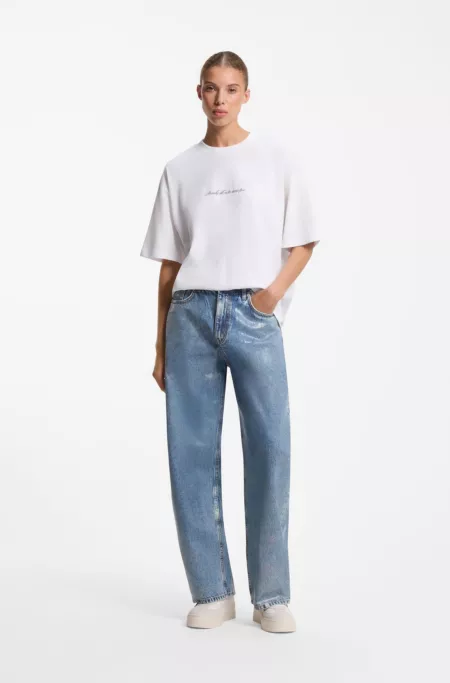 Oversized-fit T-shirt in cotton jersey with graphic artwork