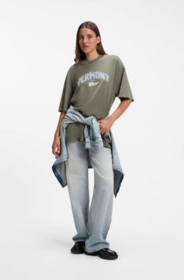 Oversized-fit T-shirt in cotton with graphic print