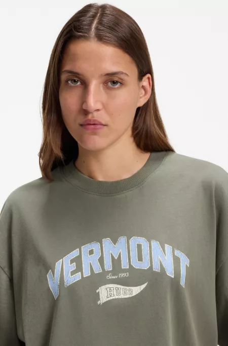 Oversized-fit T-shirt in cotton with graphic print